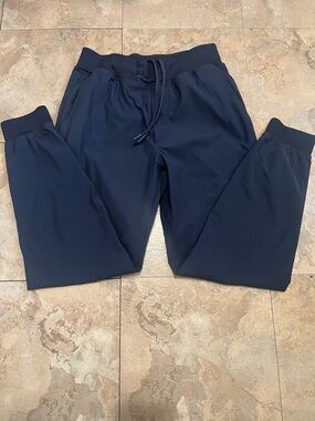 Rhoback Navy Blue Men's Navy Jogger Pants - Comfortable Drawstring Waist